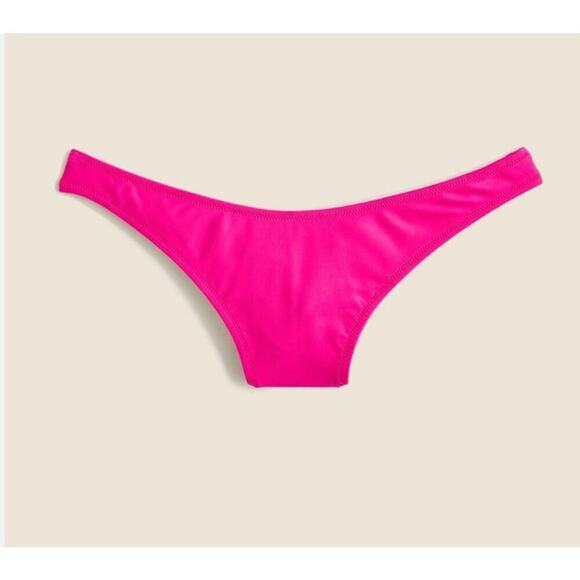NWT J.Crew Heritage 1989 High Leg Bikini Bottoms Radiant Fuchsia Pink Women's S - Picture 1 of 8